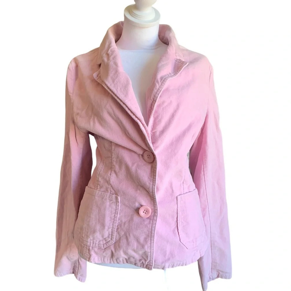 DOLLHOUSE women's medium 100% cotton pink blazer